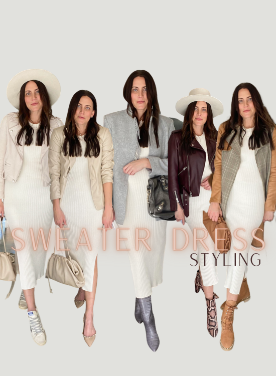 how to accessorize a sweater dress