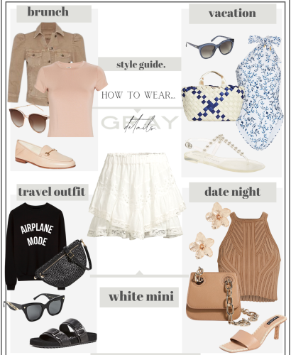 white mini skirt outfit ideas