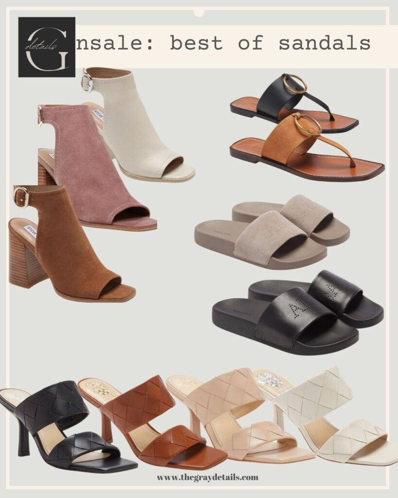 Boots sandals and slides on sale at Nordstrom summer sandals, shoes for work