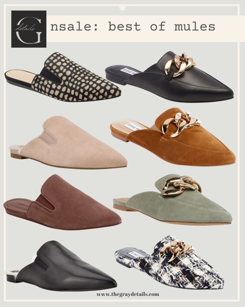 fall mules, mules shoes, slip on shoes