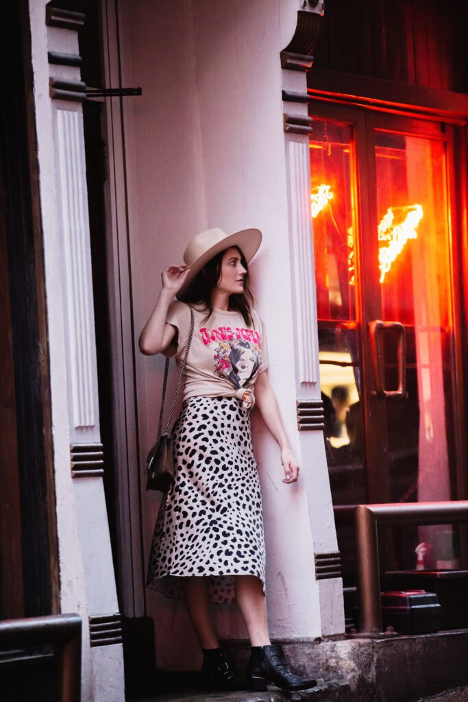 how to style animal print skirt