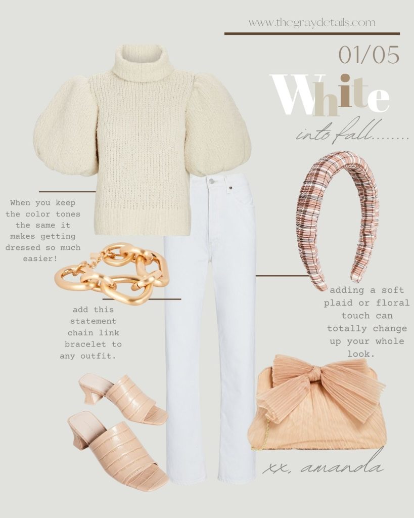 Brunching in Style | White Denim Outfit Ideas for Fall & Winter