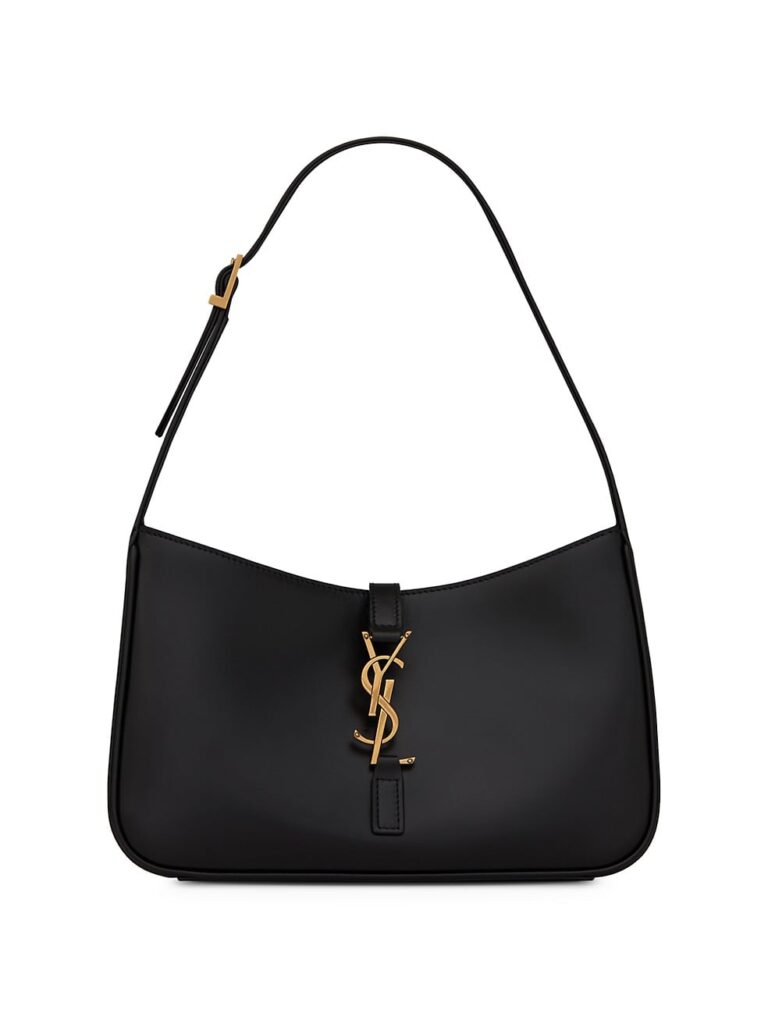 Saint Laurent Le 5 à 7 Leather Hobo Bag