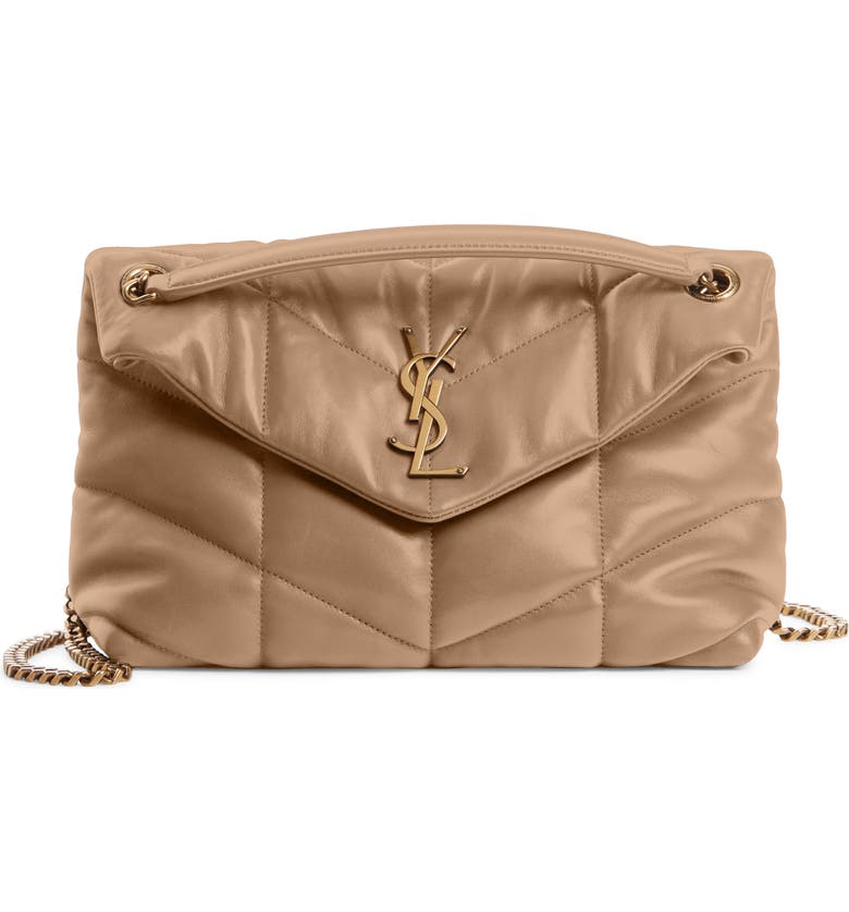 SAINT LAURENT TOY LOULOU PUFFER QUILTED LEATHER CROSSBODY BAG