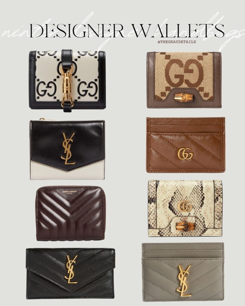 designer wallets, gucci wallet, ysl wallet