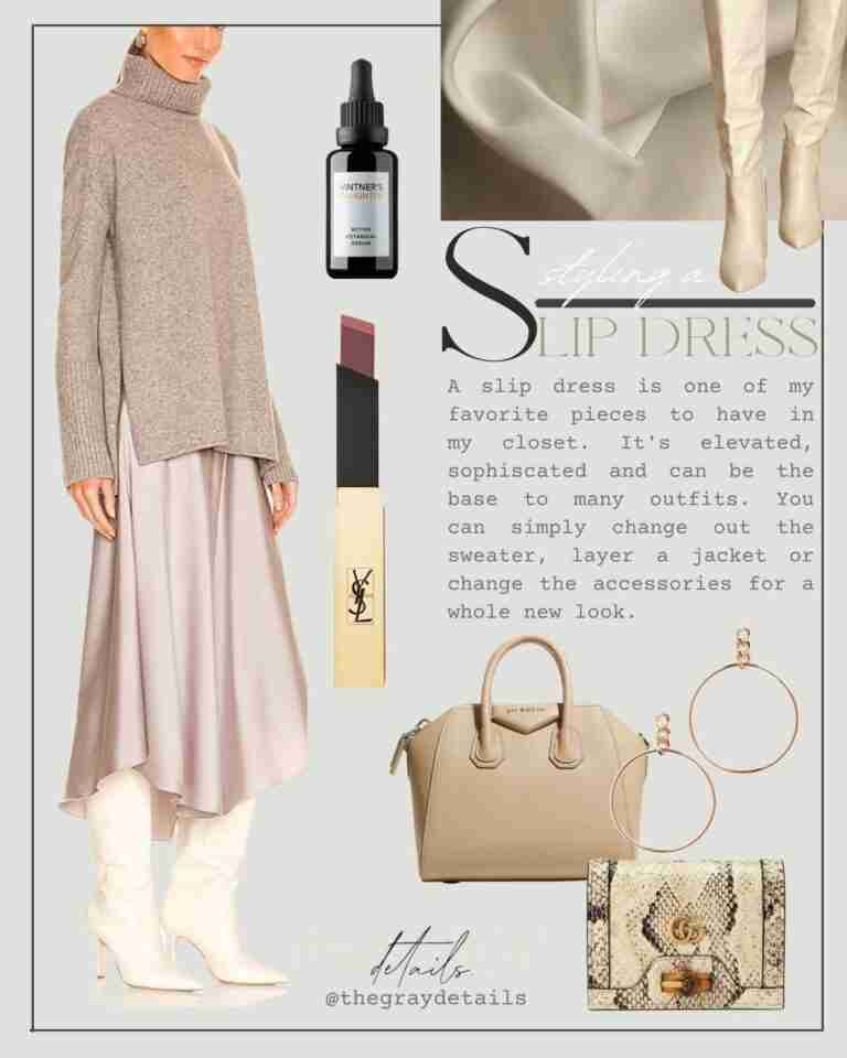 How to Style A Slip Dress For Winter the gray details
