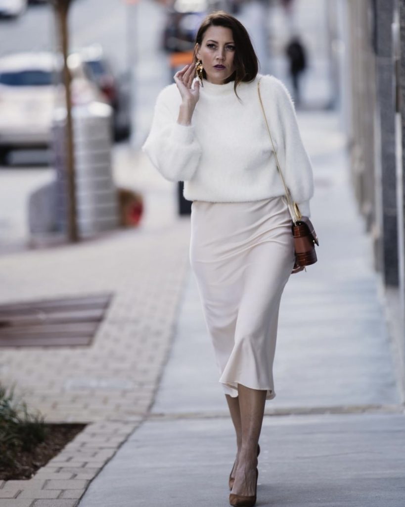 Winter white monochromatic outfit Winter white monochromatic outfit