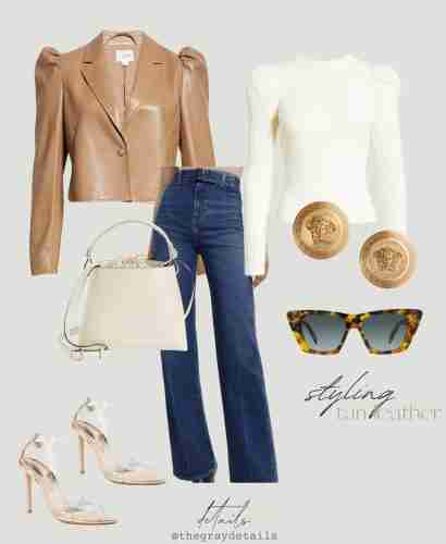 How to Wear a Tan Leather Jacket for Spring