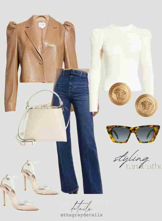 How to Wear a Tan Leather Jacket for Spring