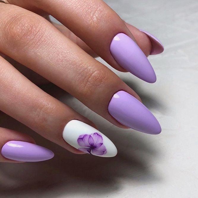 Purple nail art for spring Purple nail art for spring