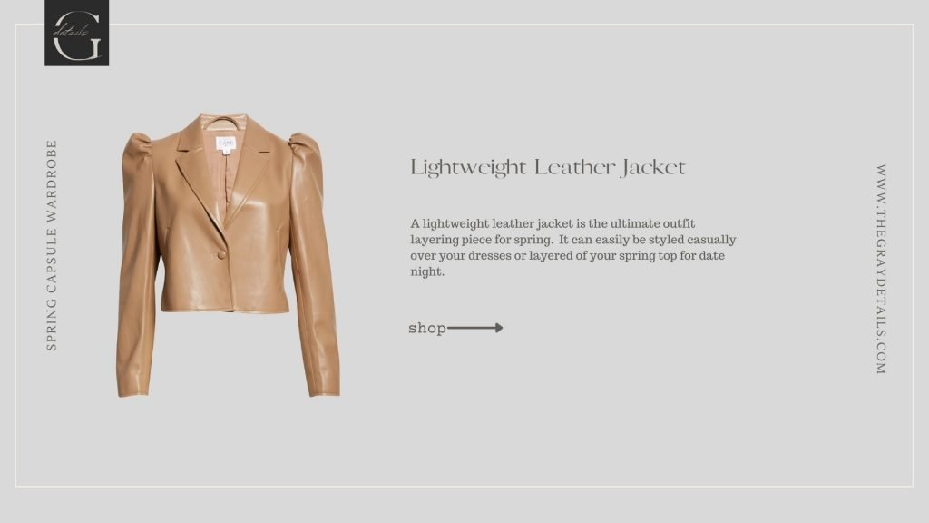 Lightweight Leather Jacket Lightweight Leather Jacket
