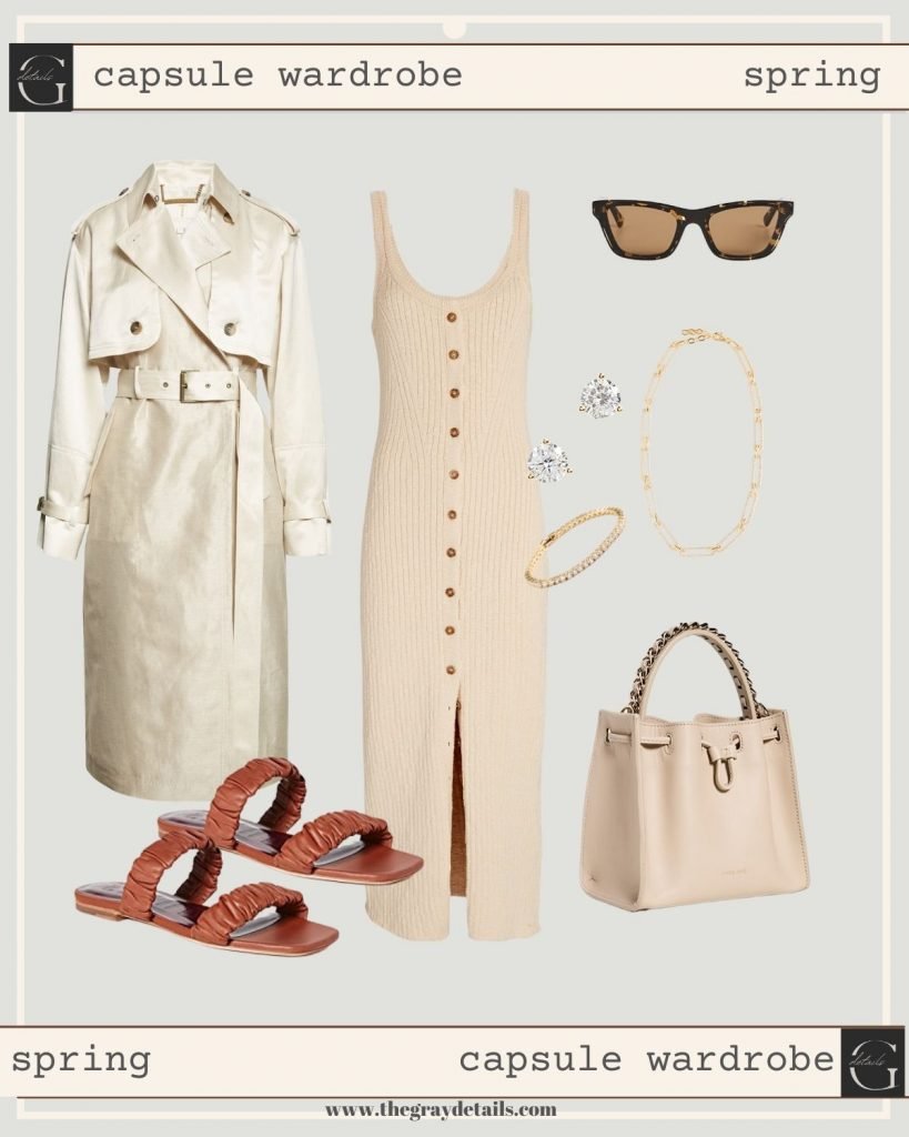 Casual Spring Capsule Wardrobe - trench coat fashion inspo