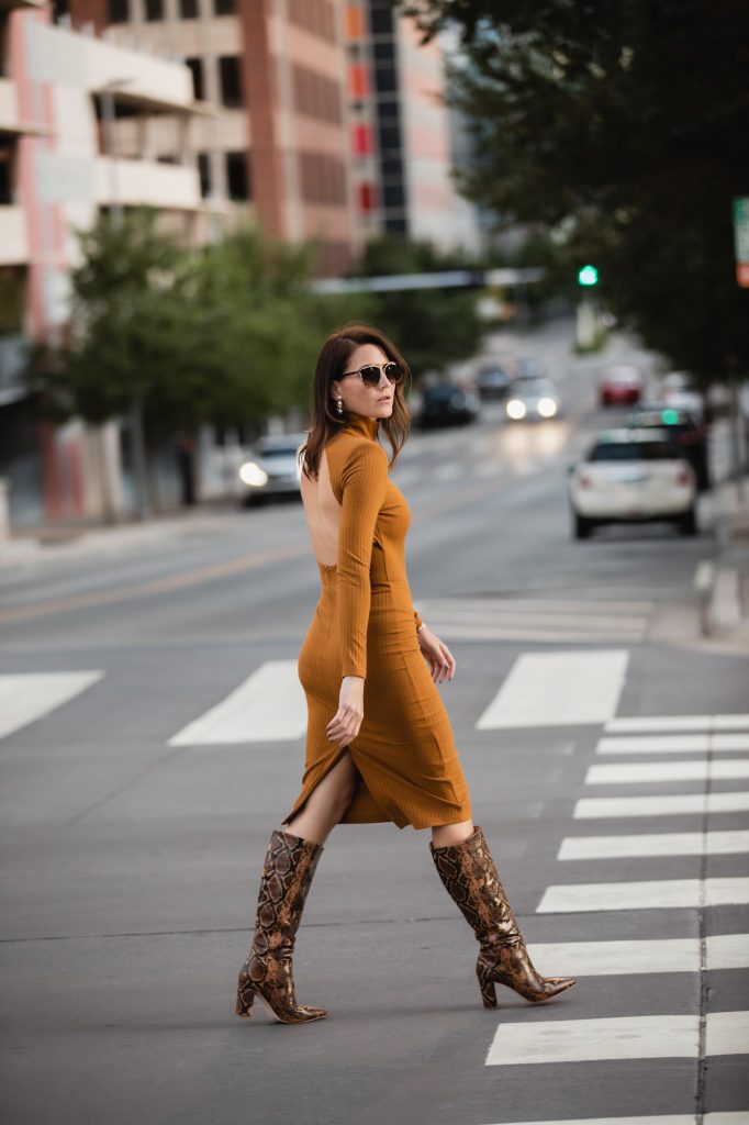 Burnt Orange Knit Dress | How to Wear Earth Tones