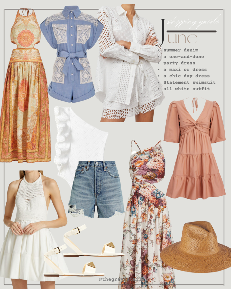 What to Buy & Wear in June Monthly Shopping Guide the gray details