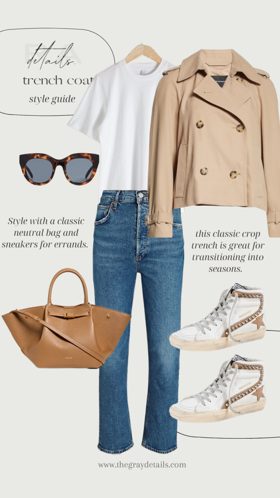 Short Trench Coat Outfit Idea
