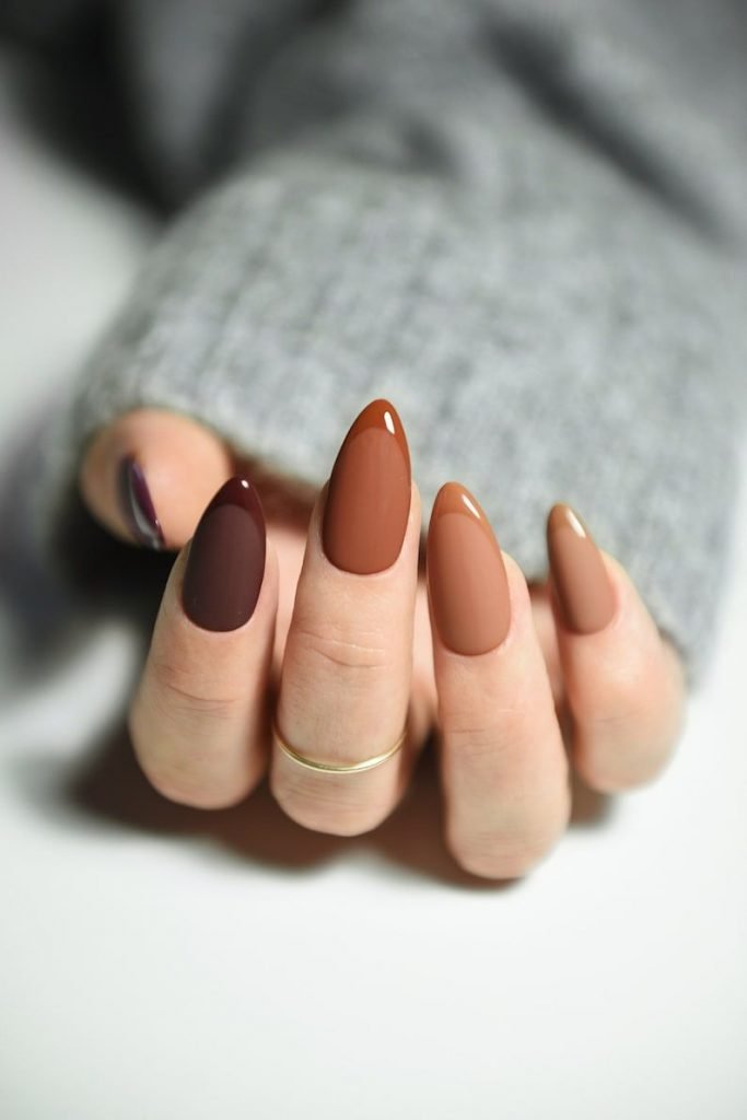 Matte Brown Fall Nail Ideas
