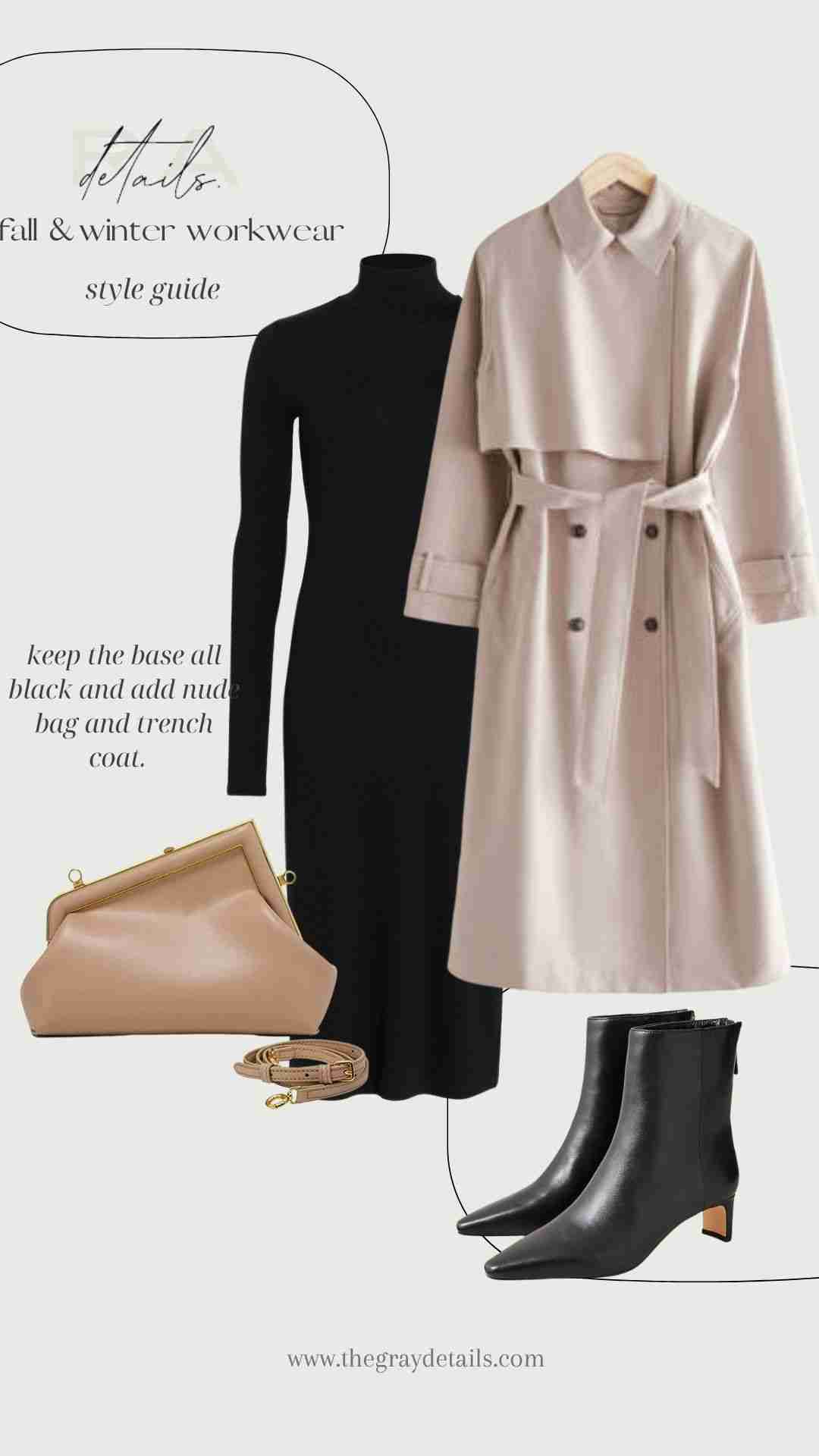 Fall and Winter Workwear Outfits - the gray details