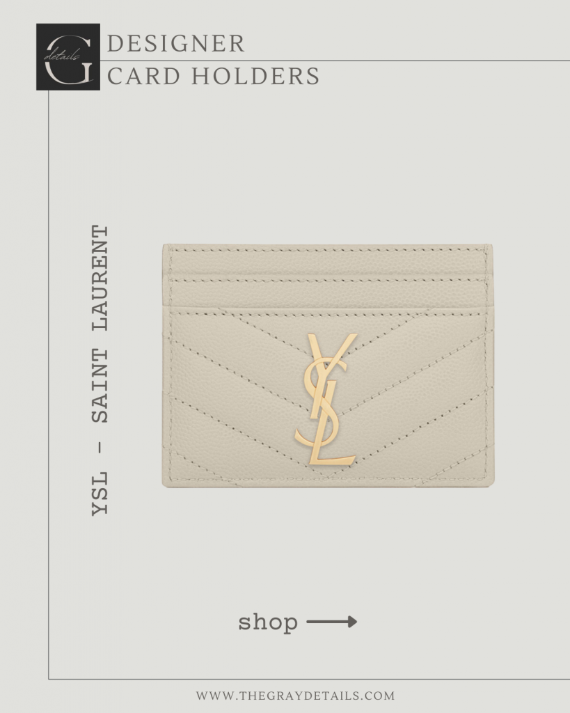 Saint Laurent Off White Card Case