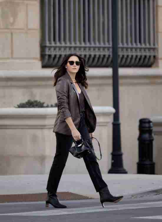 How to Style A Leather Blazer