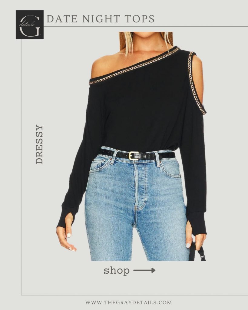 Jeans and blouse date outfit