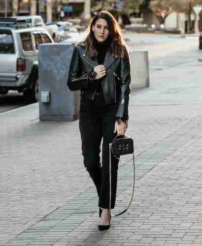 Fall Outfits With Leather Jacket