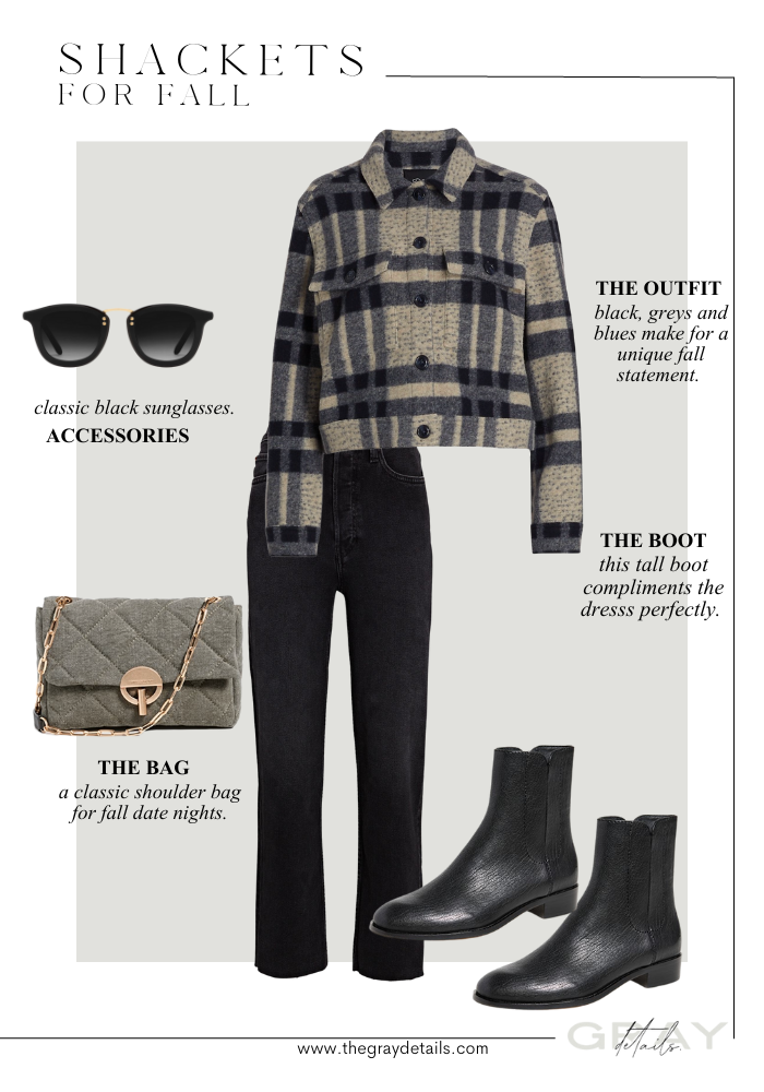Plaid Shacket + Black Jeans Outfit Idea