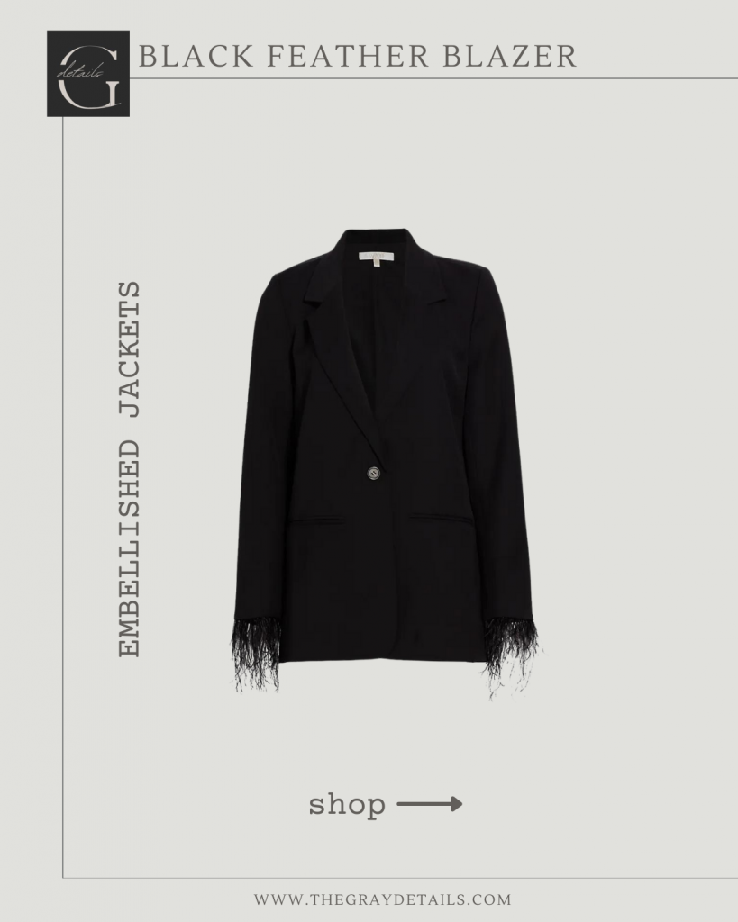Black Feather Blazer
