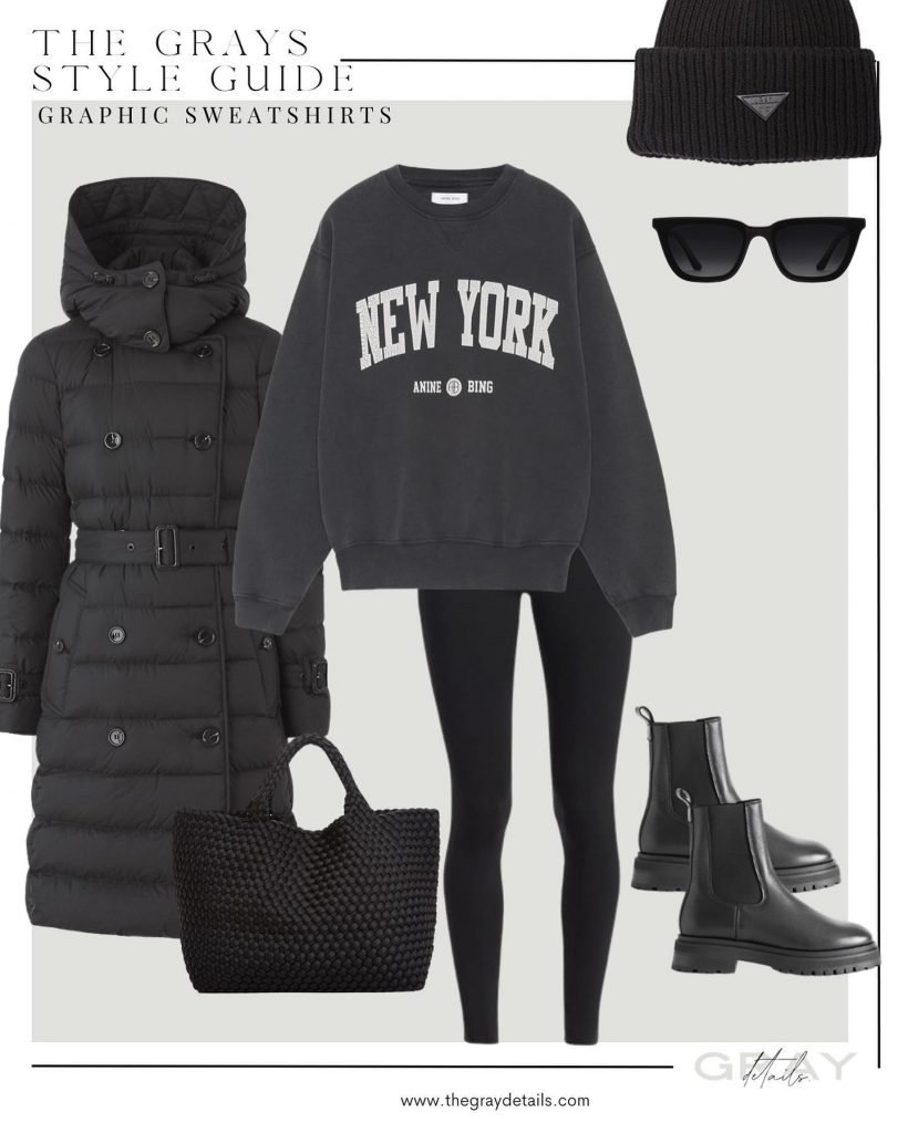 How to Style a Graphic Sweatshirt in winter