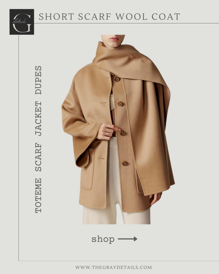 Toteme Scarf Jacket Dupes the gray details