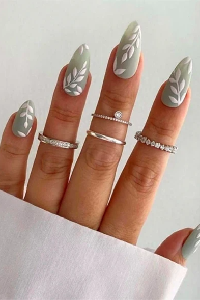 Spring Greens March Nail Ideas
