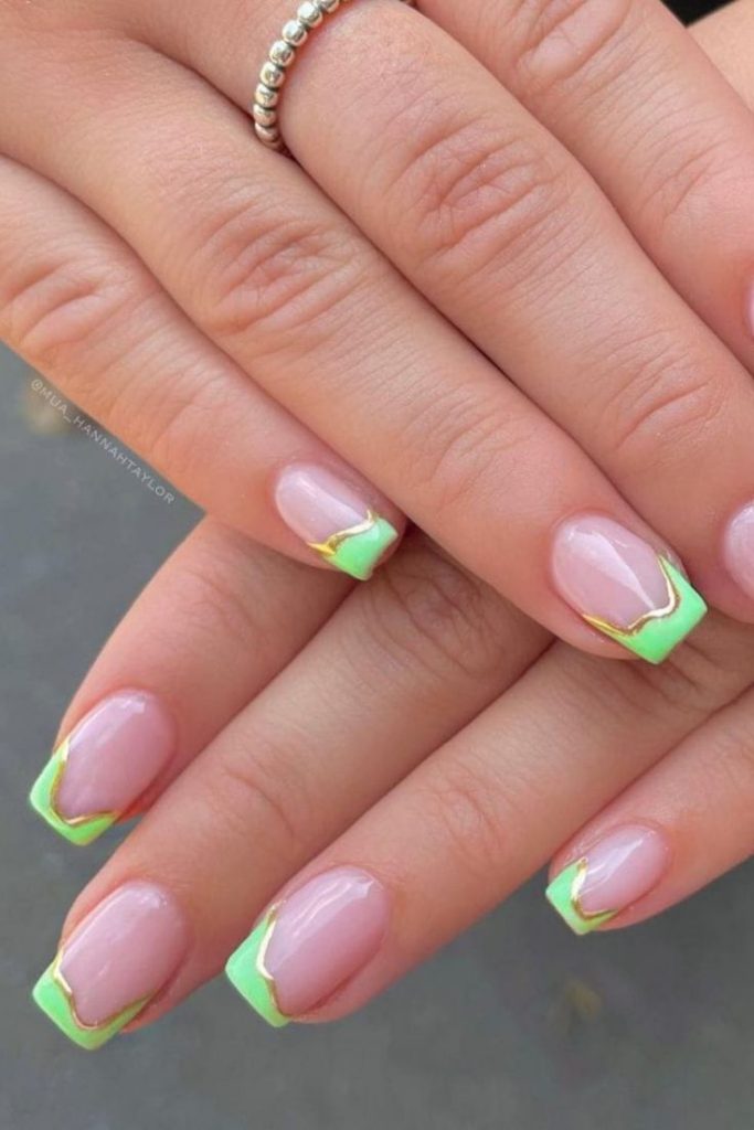 green nail art