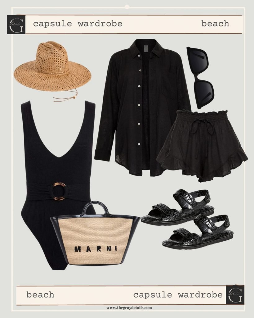Black swimsuit look