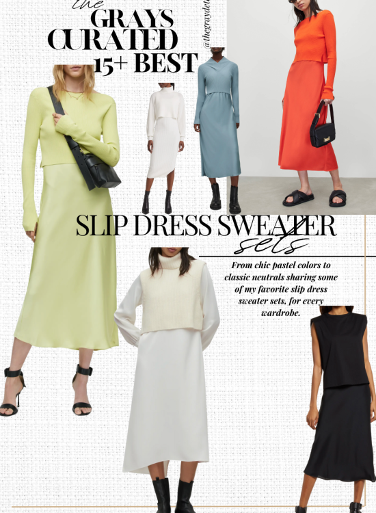 Slip Dress with Sweater Sets