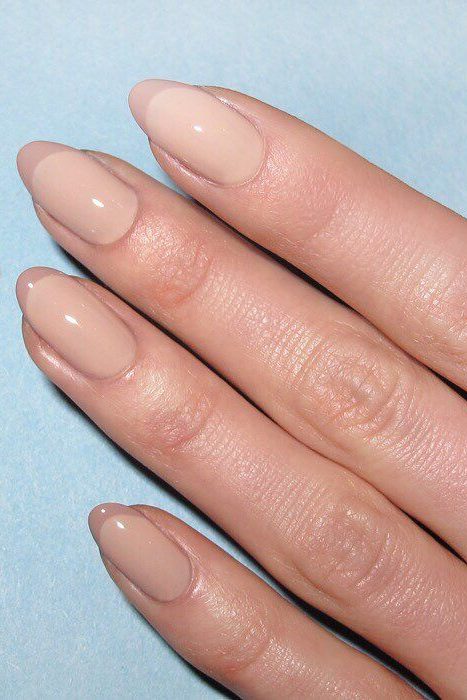 simple nude french tip