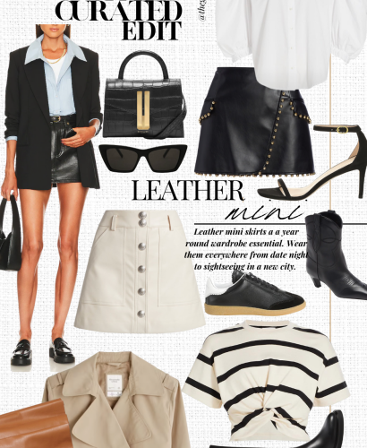 What to Wear With a Leather Mini Skirt