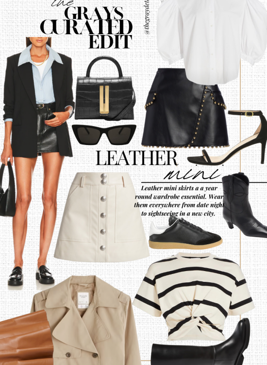 What to Wear With a Leather Mini Skirt