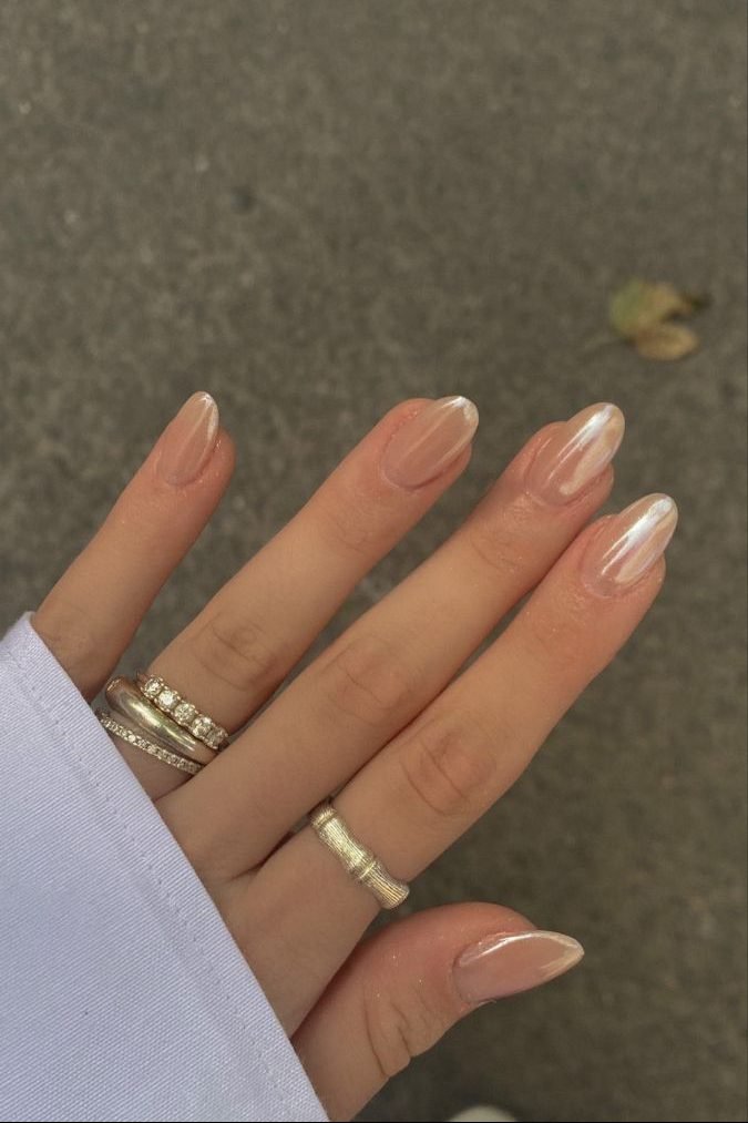 Glazed Classy Nude Nail Designs