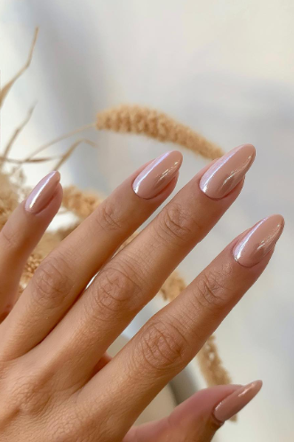 Glazed Classy Nude Nail Designs