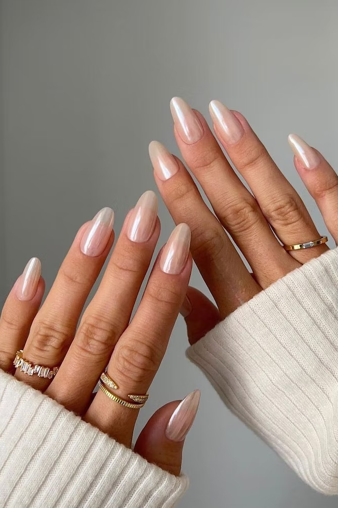 Glazed Classy Nude Nail Designs
