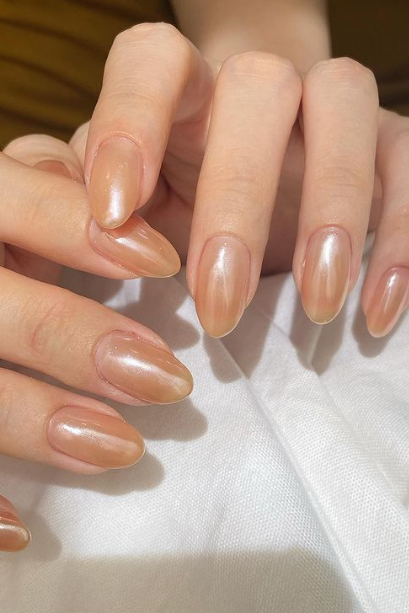 Glazed Classy Nude Nail Designs
