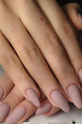 Matte Pink manicure