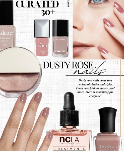 30+ Dusty Pink Rose Nails