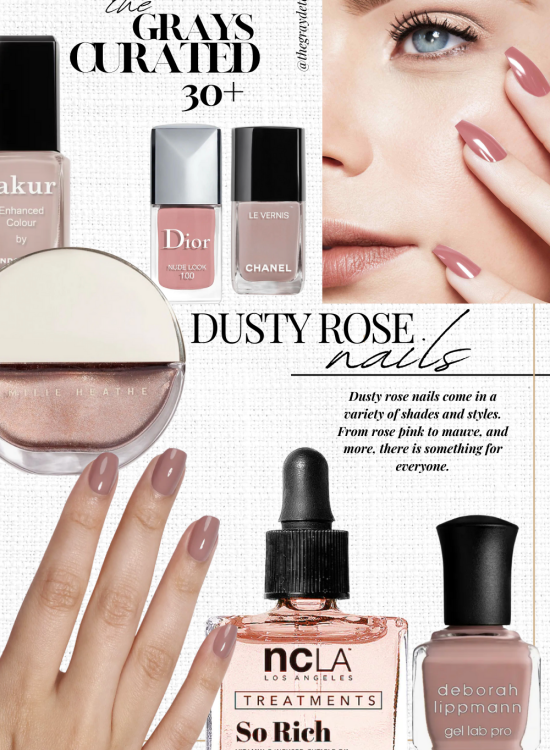 30+ Dusty Pink Rose Nails
