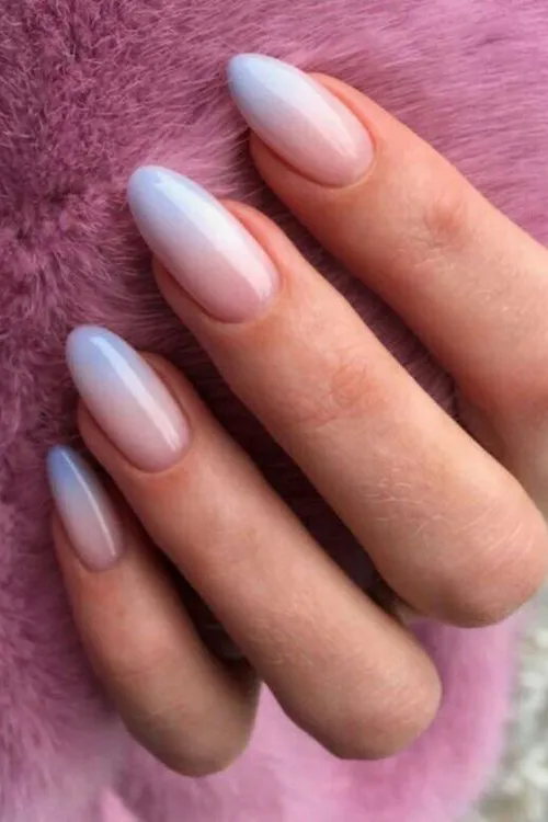 Ombre Baby Blue Nails
