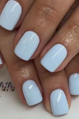 classic baby blue nail ideas