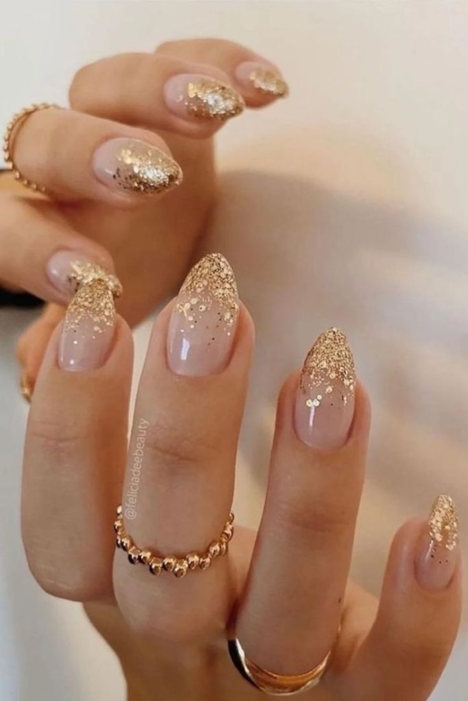 Glitter January Nails