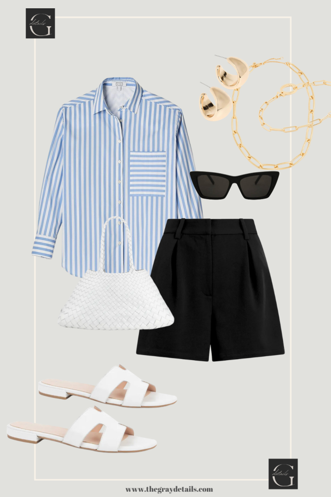 Black Trouser Short casual outfit