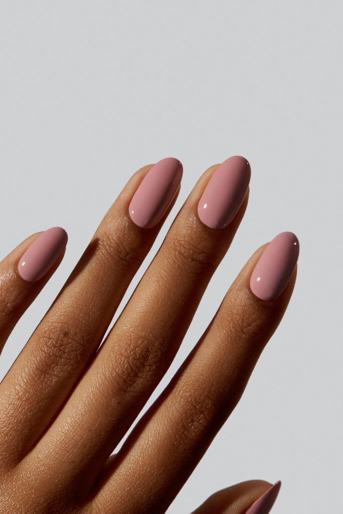 Classic Dusty Pink Rose Nails