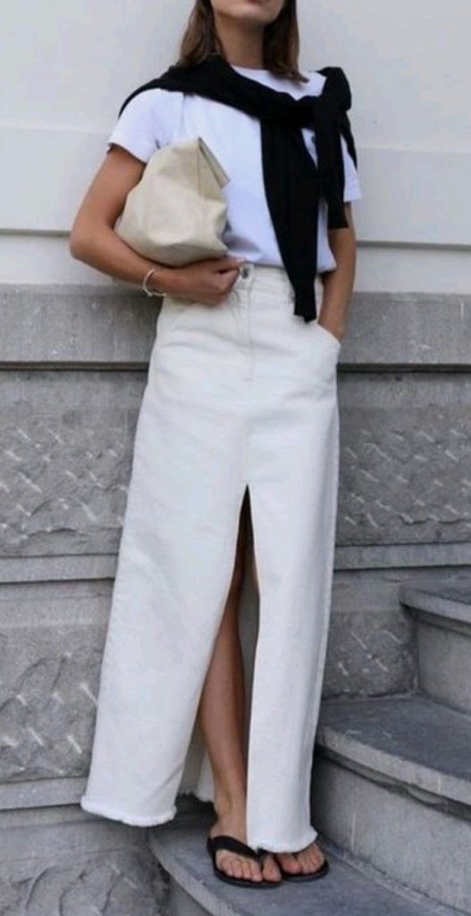 How to style Long Denim Skirts