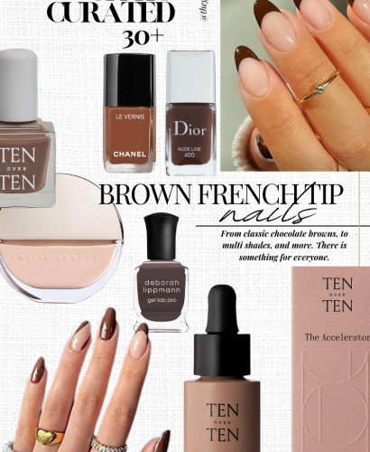 Brown French Tip Nail Ideas